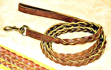 A Leash Braided in one Continuous Piece of Leather